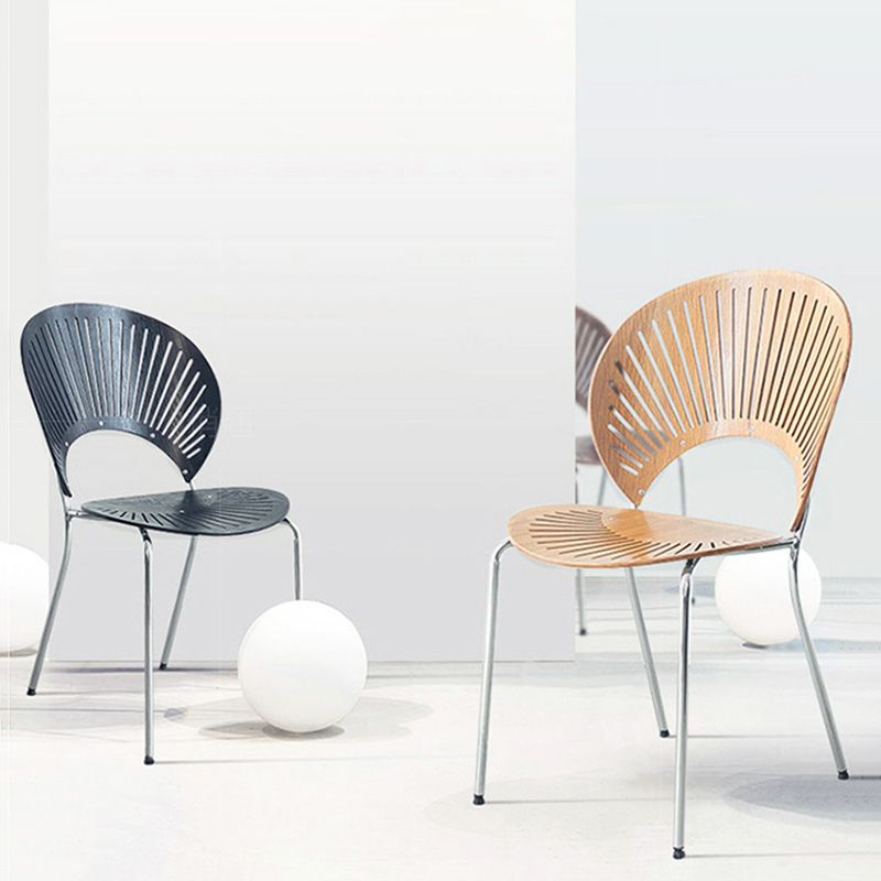 Industrial Metal Dining Room Chair Open Back Dining Chair for Restaurant Use