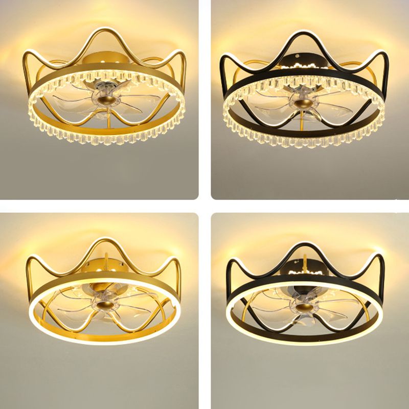 Kronendedecke Leuchte Leuchte stilvolle moderne Acrylschlafzimmer -LED -LED -Halbflush Mount Lampe