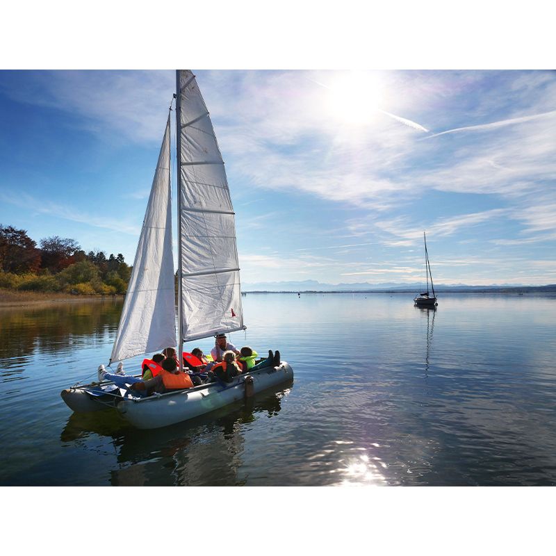 Sailboat Mural Wallpaper Mildew Resistant for Accent Wall Multiple Sizes Available