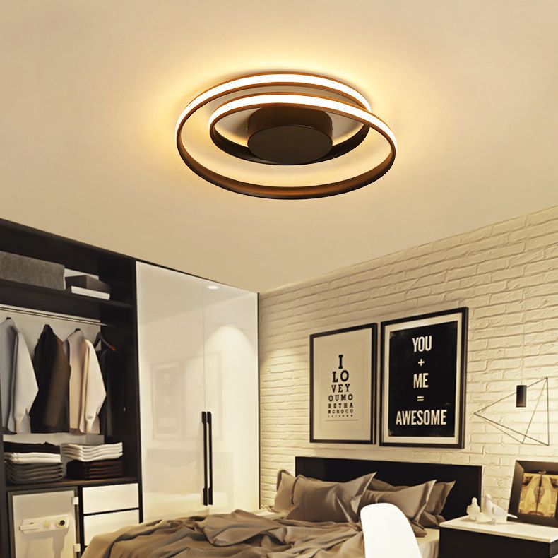 Metal Ribbon Flush Mount Ceiling Light Fixture Modern Living Room Flush Mount Lighting Fixtures