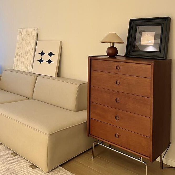 Brown Storage Chest Wooden Storage Chest Dresser with Drawers
