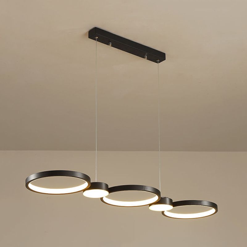 Multiple-Light Geometric Island Pendant Modern Metal Island Pendant Lights