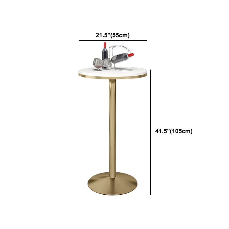 Glam 1/3/5 Pieces Faux Marble Bar Table Set Fixed Table Counter Set for Home Use