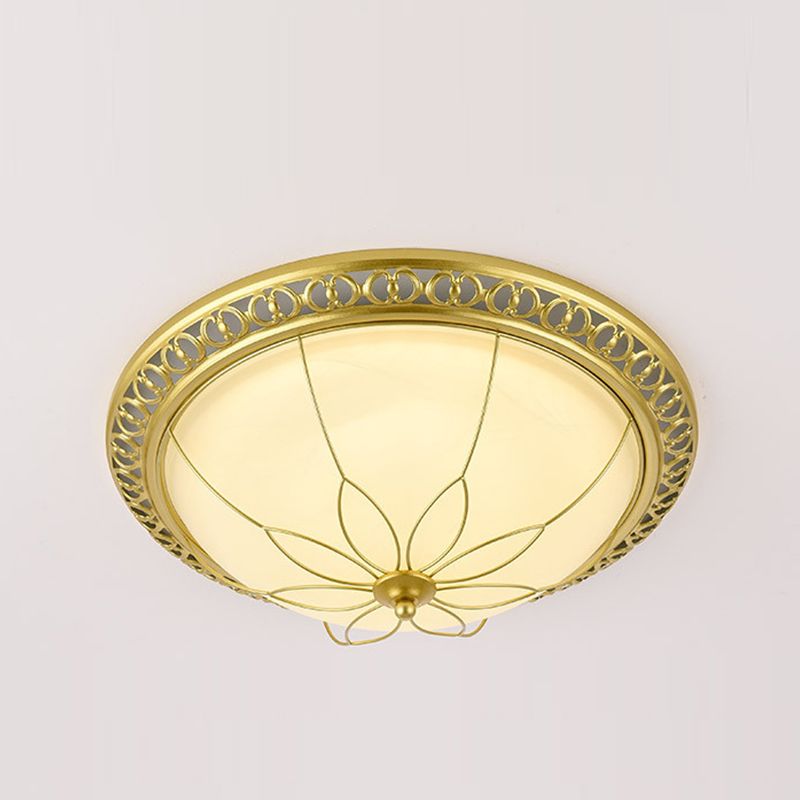Modern Style Round Flush Mount Light Metal 2-Light Flush Ceiling Lights