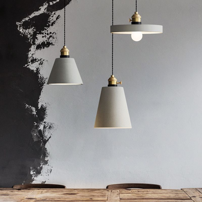 Luce a soffitto a sospensione geometrica Stile minimalista in stile Grigio Apco sospeso Luce a sospensione