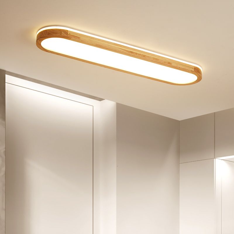 Luminaires de plafond encastrés modernes en bois, luminaires montés au plafond pour le salon
