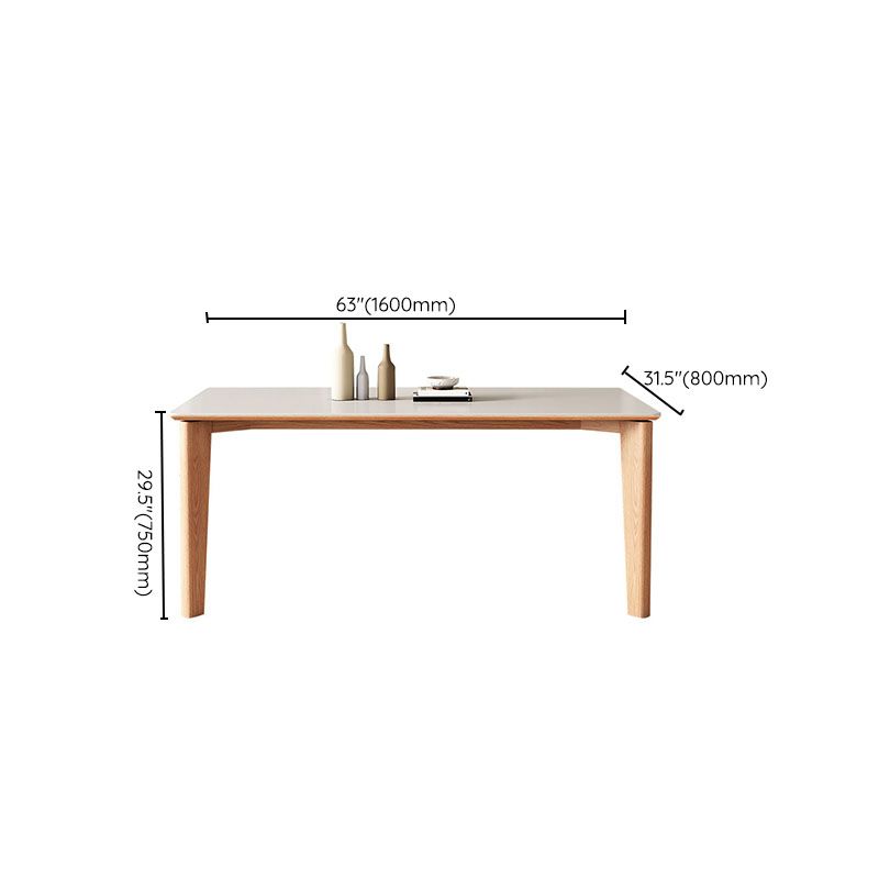 Modern 4 Legs Dining Table Rectangle Dining Table for Kitchen