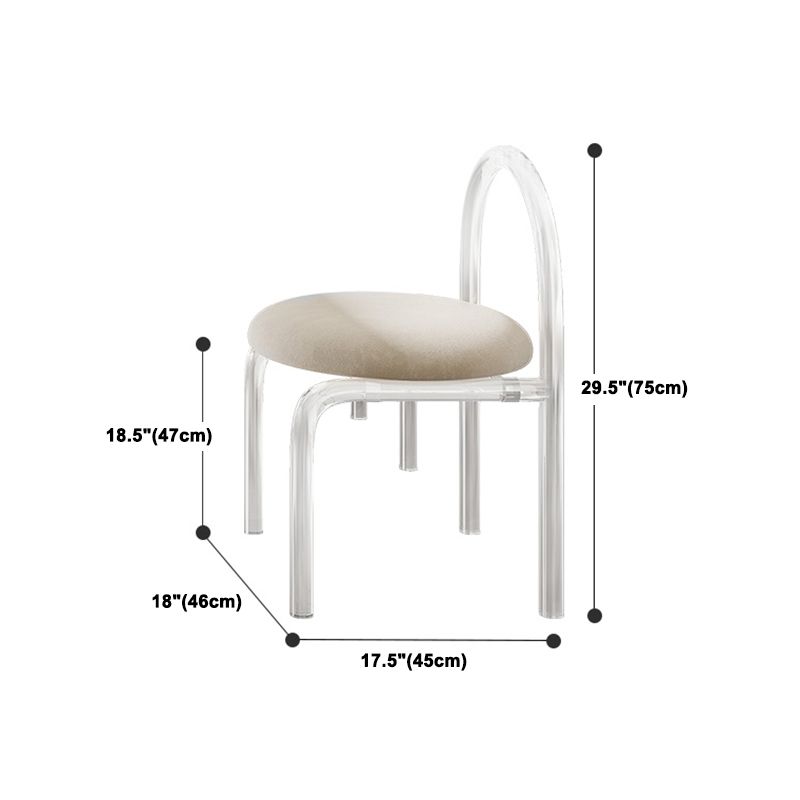 Modern Dining Set 1/2/5 Pcs Rectangle Acrylic Frame Dining Table and Chairs