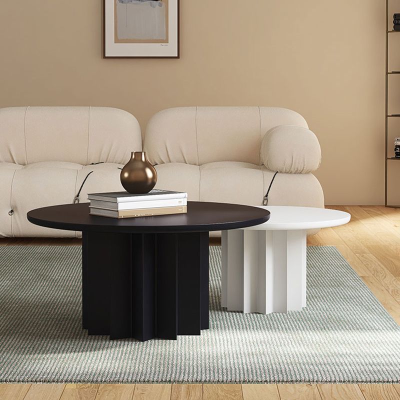 Scandinavian Dia 23.6"/31.5" Cocktail Table, Wooden Pedestal Coffee Table