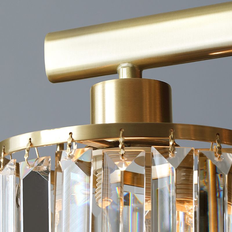 Modern Style Cylinder Island Lighting Fixtures Crystal 4- Light Island Pendant Lights