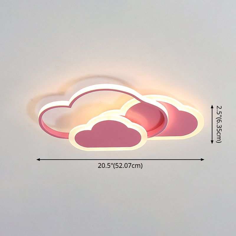 Clouds Acrylic Ceiling Mount Light Fixture Minimalism LED Close To Ceiling Lamp