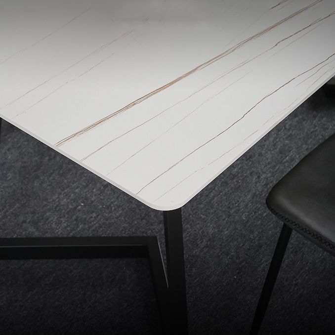 Modern Style Rectangle Dining Table Stone Dining Room Collection for Indoor