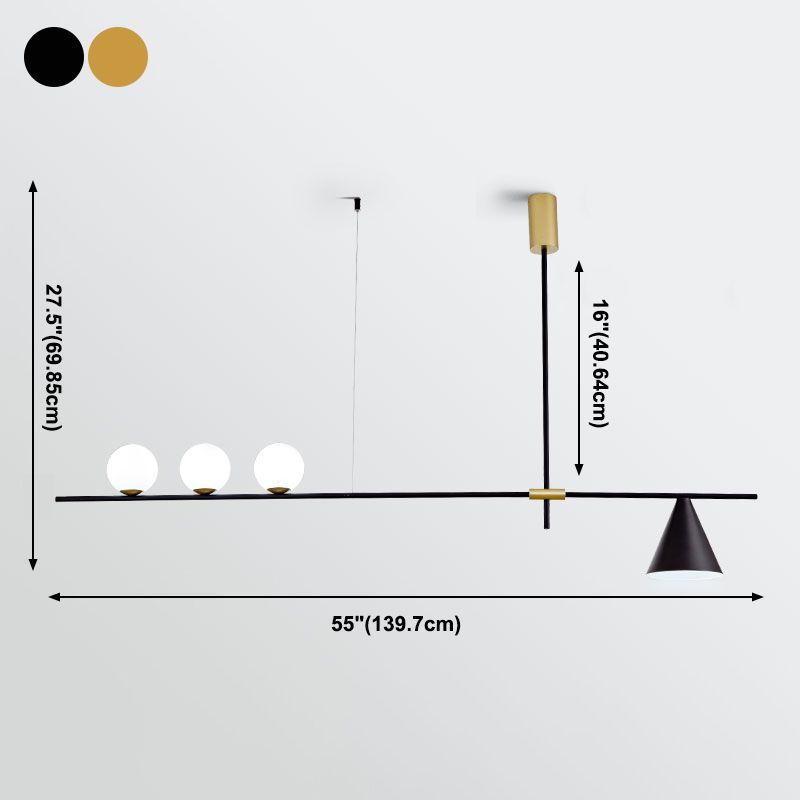 Contemporary Style Spherical Shape Island Lighting Glass Island Lighting Fixtures