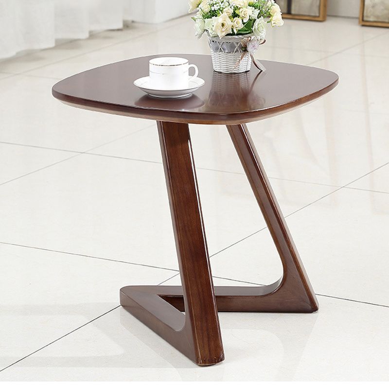 19.69" Tall Scandinavian Style Coffee Cocktail Table Wooden Round Coffee Table