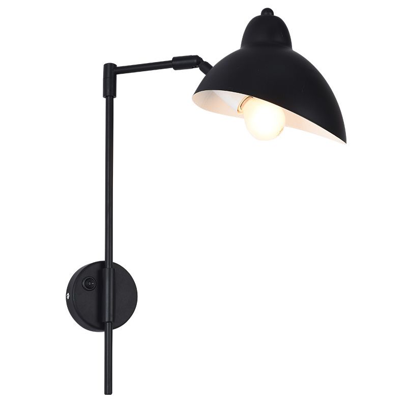 Schwarze Entenbill -Lesen Wandlampe Vintage Metall 1 Glühbirne Schlafzimmer Wandleuchte