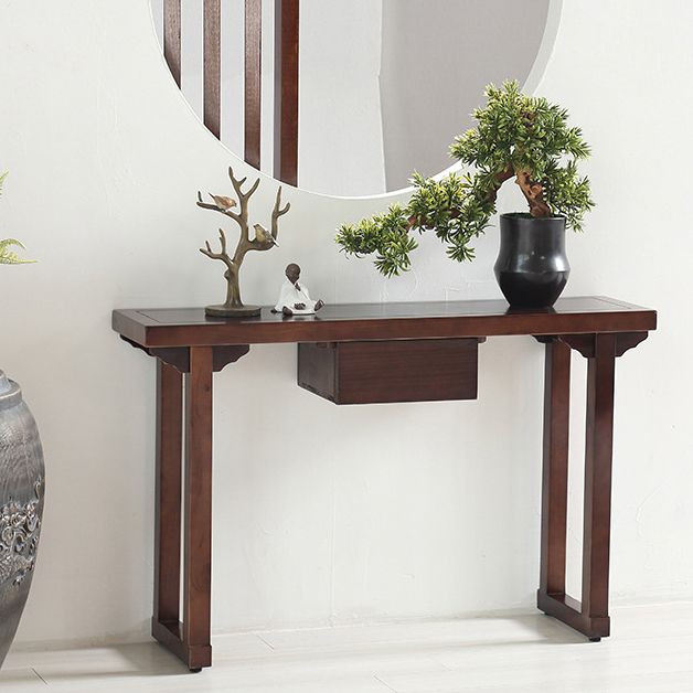 31.5-inch Tall Console Table Solid Wood Accent Table for Hall