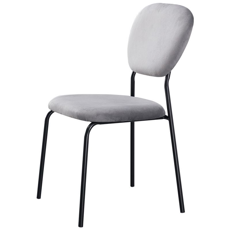 Contemporary Style Metal Dining Room Kitchen Chair Open Back Side Chairs