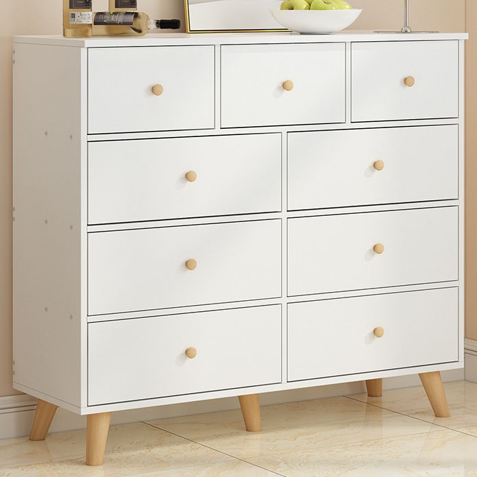 Contemporary Wood Storage Chest Matte Finish Bedroom Dresser