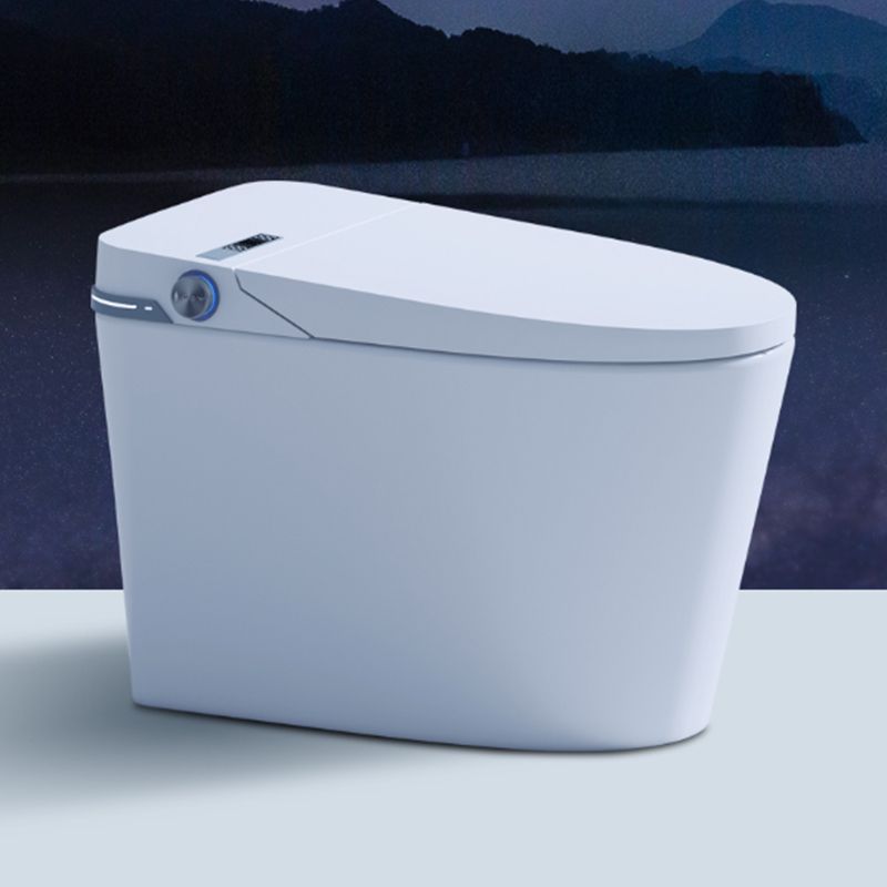 Modern White Flush Toilet Heated Seat Included Urine Toilet for Washroom