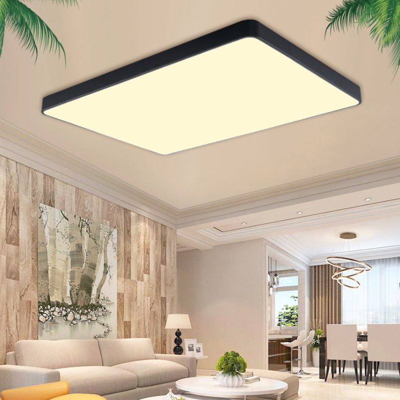 Plafonnier encastré géométrique en acrylique, plafonnier à 1 lumière de style moderne