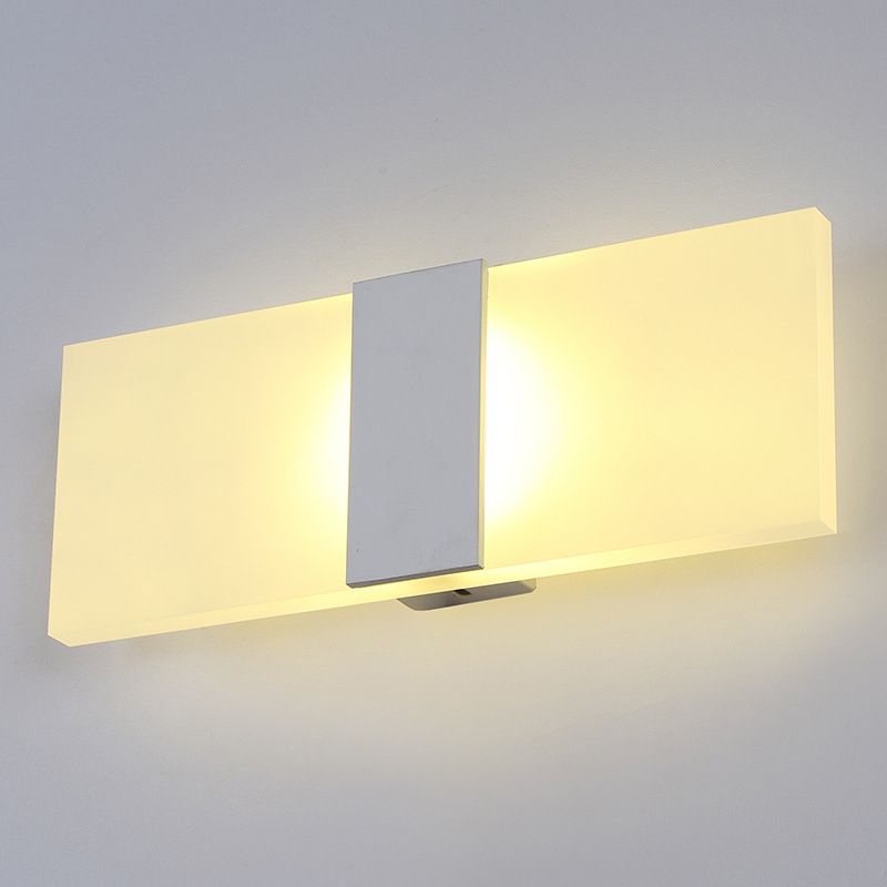 Moderno de moda simple estilo geométrico mate de pared de metal 1 apliques de luz