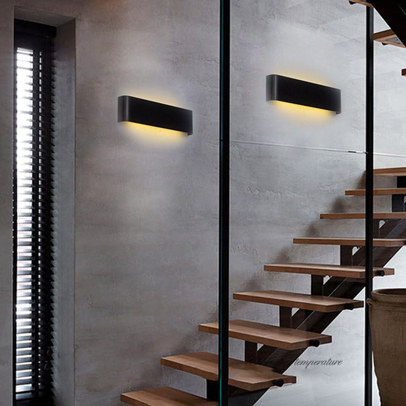 Modern Luxury Simple StyleLine Shade Wall Sconce Metal 1 Light Sconces for Bedroom