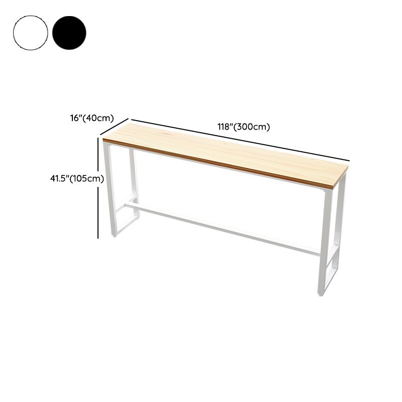Modern Bar Table Rectangle Solid Wood Bar Table for Dining Room