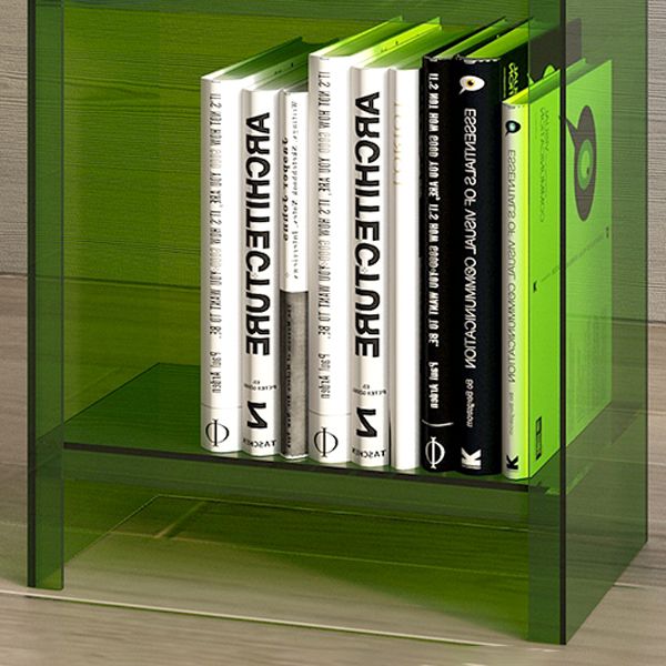 Acrylic Vertical Standard Bookshelf Scandinavian Closed Back Bookshelf