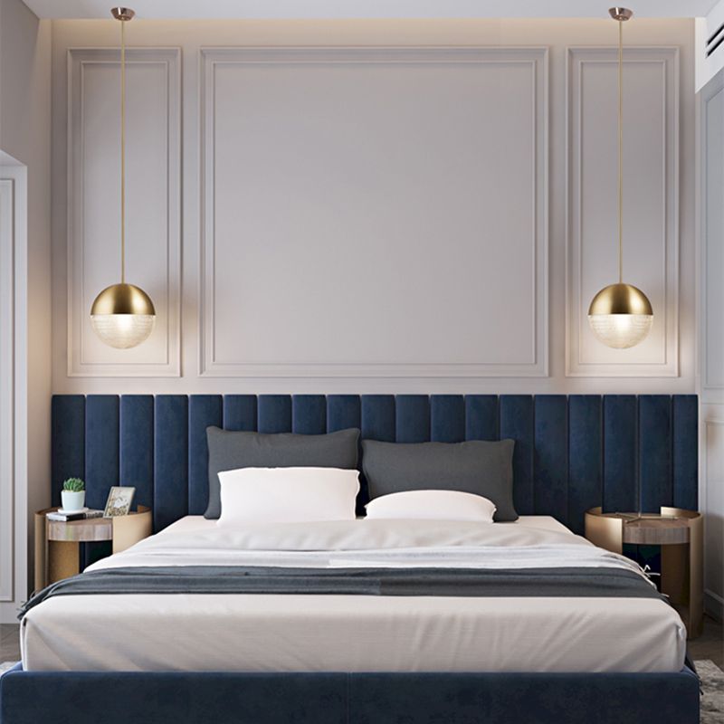 1 Light Sphere Hanging Ceiling Light Modern Style Glass Hanging Lamp Kit