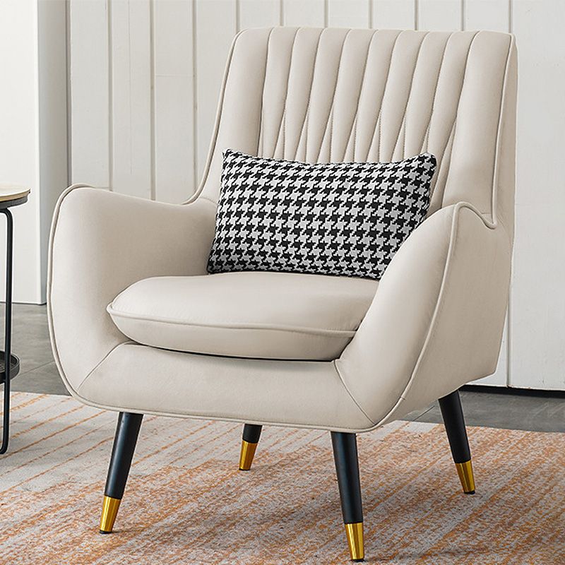 Faux Leather 31.5"W x 27.5"D x 35.4"H Armchair with Basic Four Legs for Bedroom