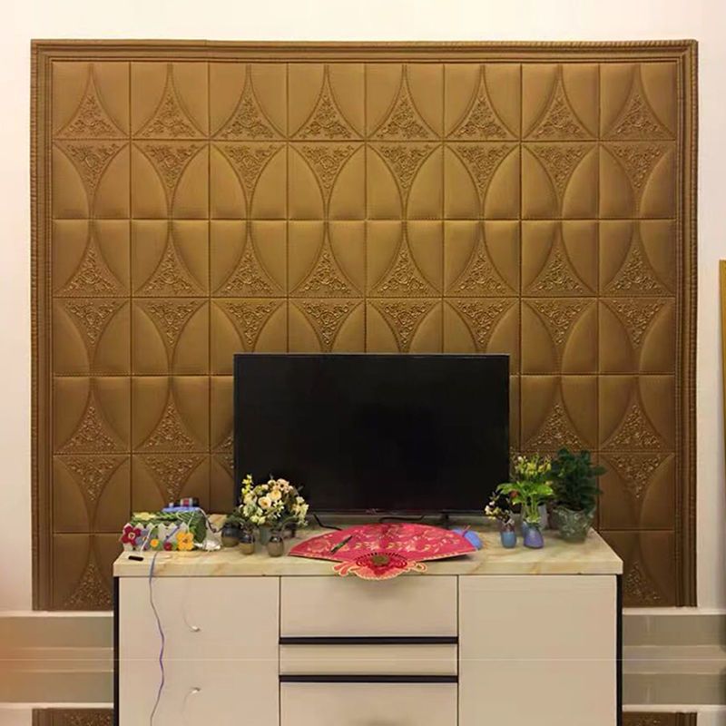Modern Style Plastic Wall Panel Living Room Peel and Stick 3D Wall Paneling