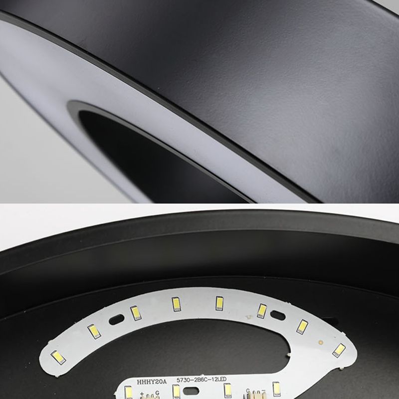 Lampada rotonda Black Lampada rotonda LED Minimalist LED Impiccamento per l'ufficio