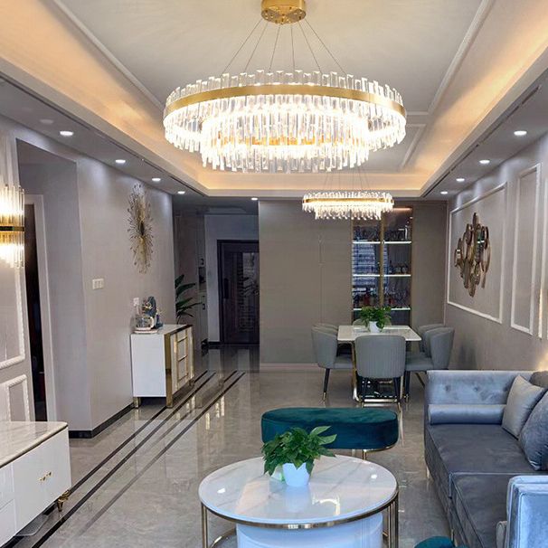 Leichte luxuriöse nordische Minimalismus Moderne LED -Island Kronleuchter Licht für Esszimmer Wohnzimmer