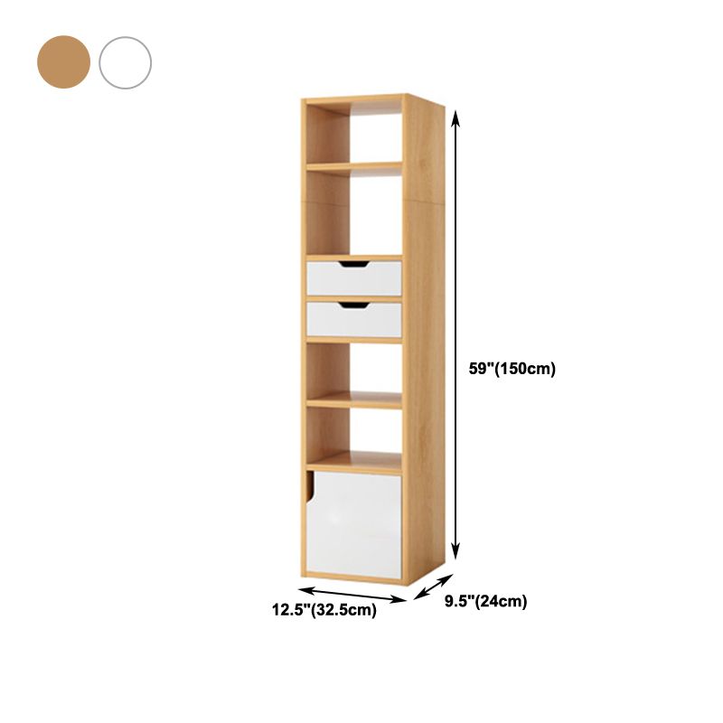 Open Wooden Bookshelf Modern Minimalist Home Corner Bookcase