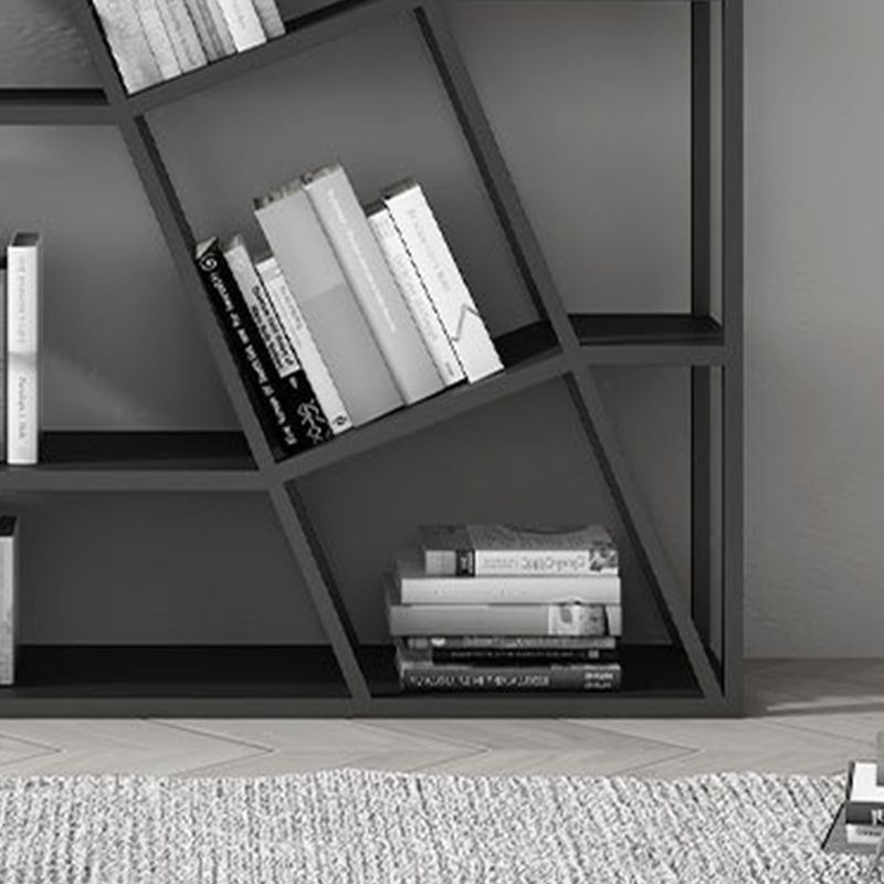 Modern Metal Bookcase Open Shelf Bookshelf for Living Room 70.9" H X 11.8" W