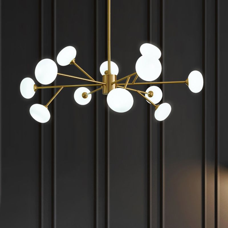 Lampadario in rame in rame a sospeso contemporaneo