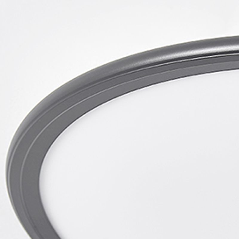 Modern Simplicity LED Ceiling Light Lacquered Aluminium Circular Flush Mount with Acrylic Shade