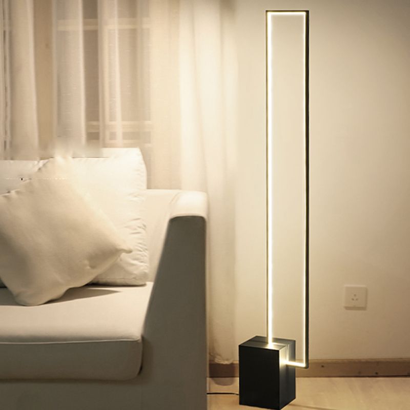 Vierkante vorm metalen vloerlicht moderne stijl enkele lichte vloerlichtarmaturen