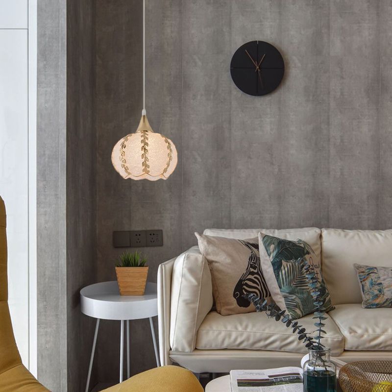 White 1 Light Hanging Pendant Traditional Plastic Dome/Drum/Wide Flare Suspension Lamp for Dining Room