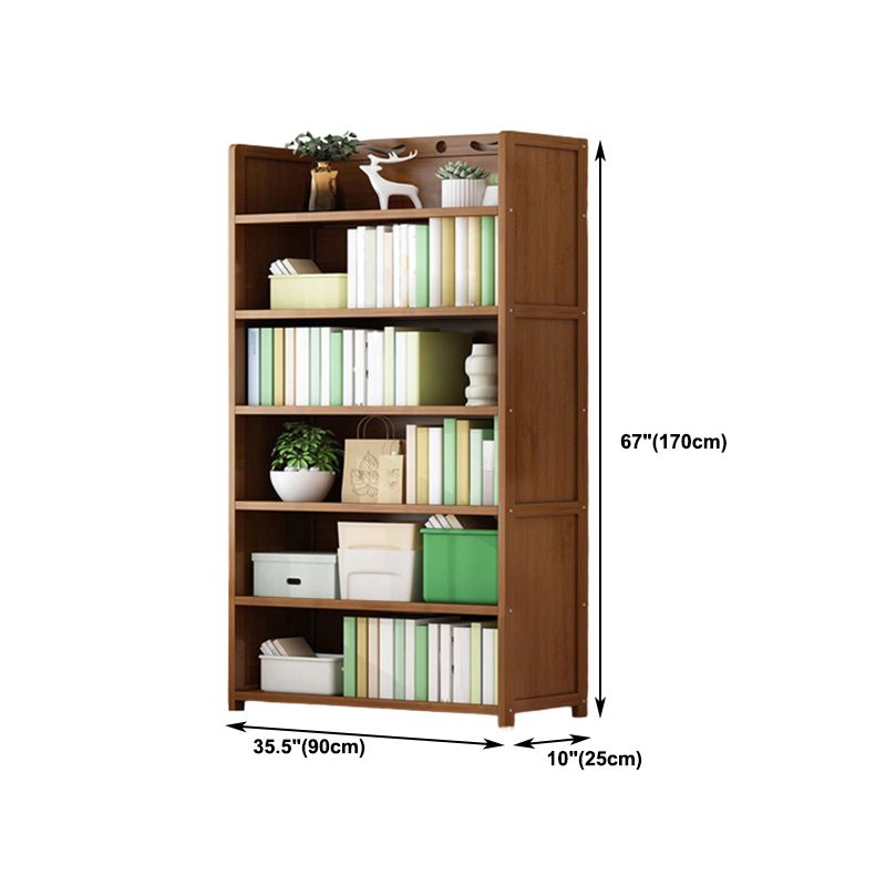 9.9" W Modern Bookcase Matte Finish Closed Back Bookshelf for Study Room