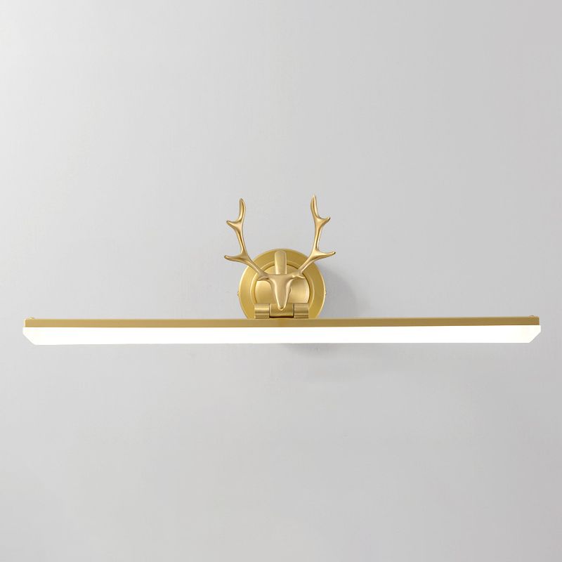 Brass LED Wall Sconce Wall Light Fixtures Metallic Sconce Lighting for Bathroom