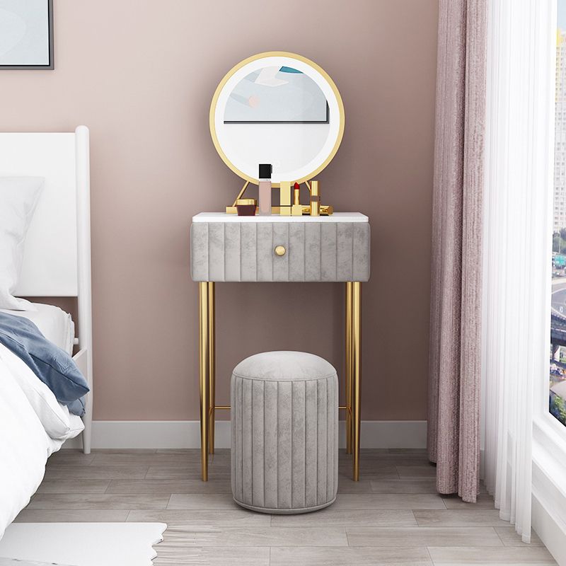 29.5" Tall Glam Makeup Vanity Desk 1 Drawer Dressing Table For Bedroom