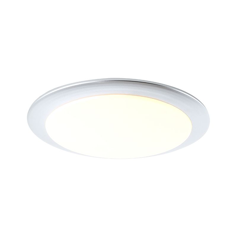Platillo volador, luz de techo empotrada, lámpara de techo LED integrada de acrílico nórdico dorado/plateado de 16 "/20" de diámetro para dormitorio