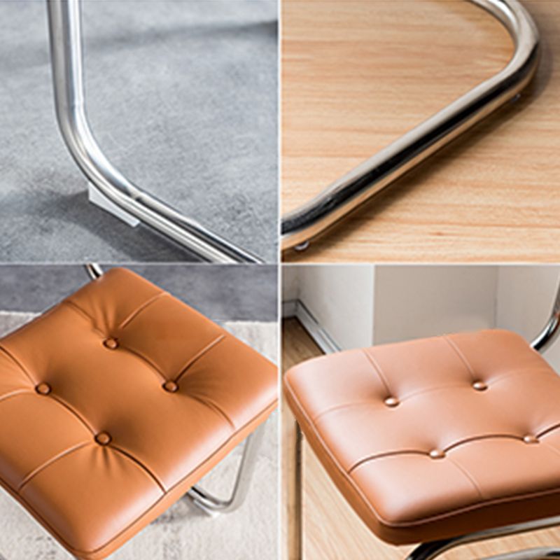 Modern Style Chair Metal Open Back Dining Room Chair for Kitchen