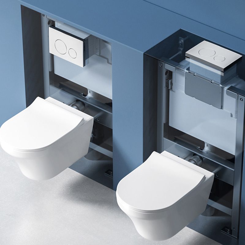 Modern Wall Mounted Flush Toilet White Urine Toilet with Seat for Bathroom