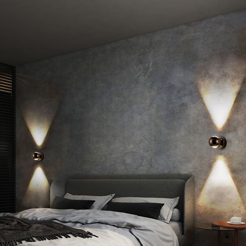 Ball Shade Metal Wall Sconce Modern Style 2 Lights Wall Mount Lighting