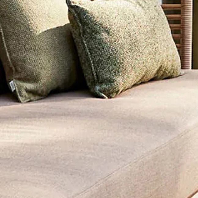 Tropical Rattan Outdoor Patio Sofa Water Resistant Patio Sofa with Cushions