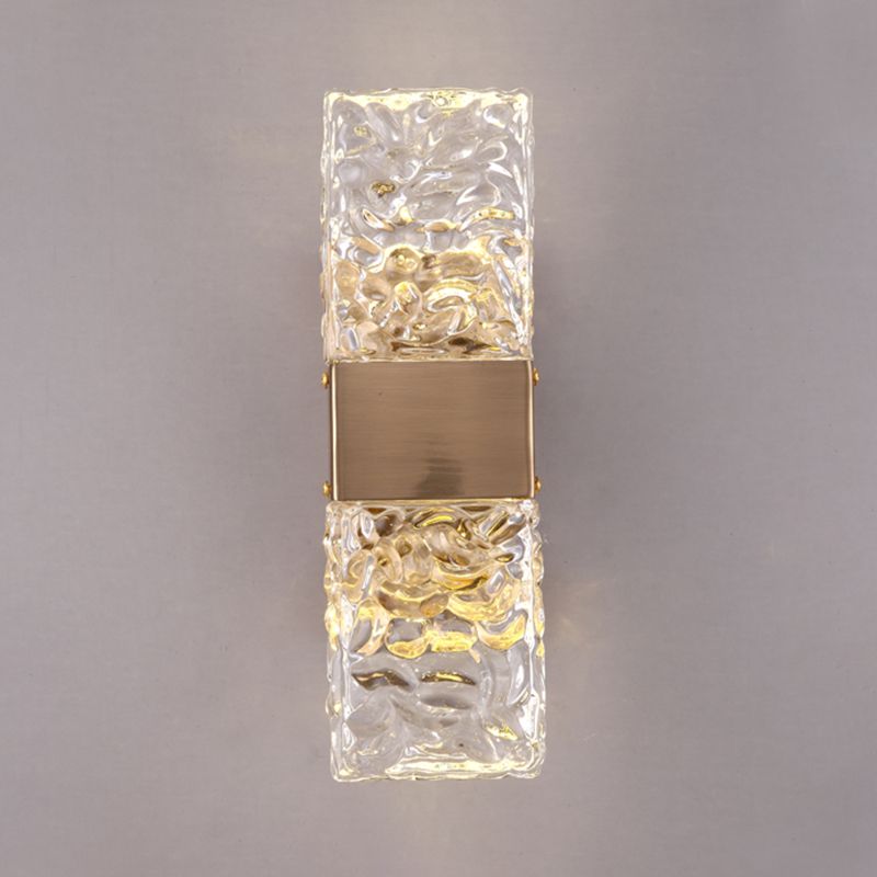 Cristal posmoderno 1 luces de pared de pared de pared de pared rectangular para dormitorio
