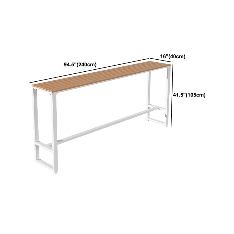 Rectangle Footrest Pub Dining Set 1/4/5 Pieces Outdoor Industrial Bar Pub Table Set