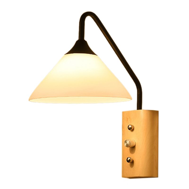 Single Contemporary Polished Finish Wall Mounted Sconce Metallic Wall Light